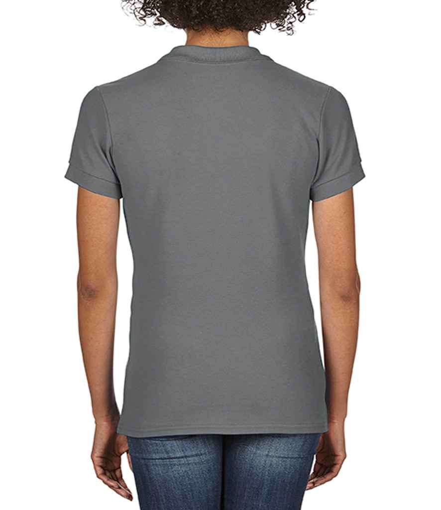 Gildan Ladies SoftStyle Double Pique Polo Shirt in by Gildan — Custom branded clothing by Print Press, featuring premium embroidery produced in our specialist print lab in the UK.