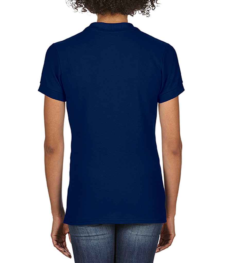 Gildan Ladies SoftStyle Double Pique Polo Shirt in by Gildan — Custom branded clothing by Print Press, featuring premium embroidery produced in our specialist print lab in the UK.