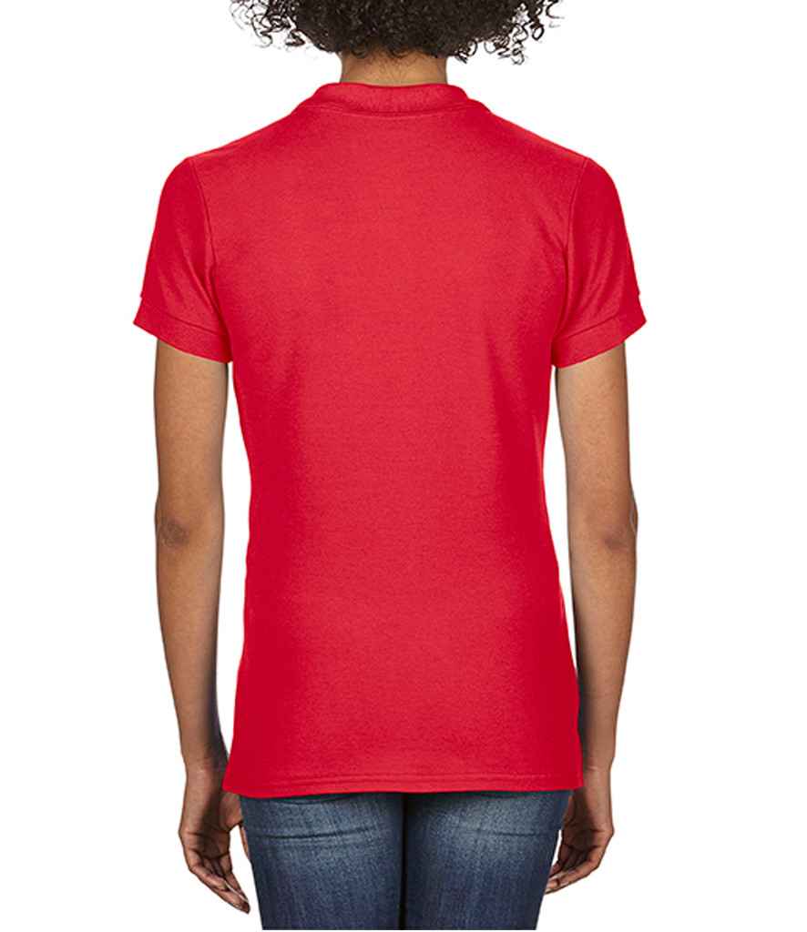 Gildan Ladies SoftStyle Double Pique Polo Shirt in by Gildan — Custom branded clothing by Print Press, featuring premium embroidery produced in our specialist print lab in the UK.