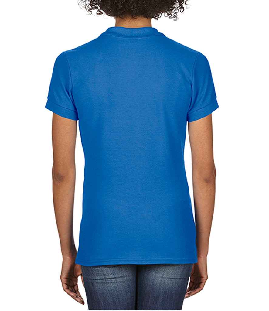Gildan Ladies SoftStyle Double Pique Polo Shirt in by Gildan — Custom branded clothing by Print Press, featuring premium embroidery produced in our specialist print lab in the UK.