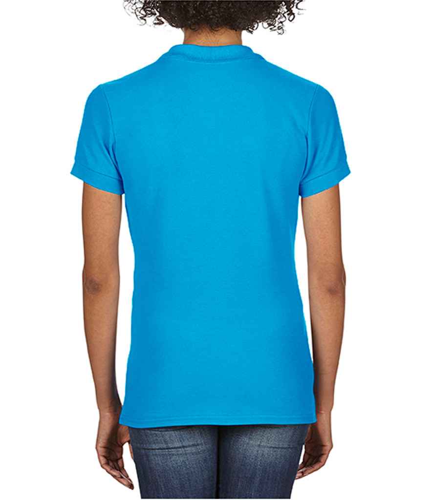 Gildan Ladies SoftStyle Double Pique Polo Shirt in by Gildan — Custom branded clothing by Print Press, featuring premium embroidery produced in our specialist print lab in the UK.