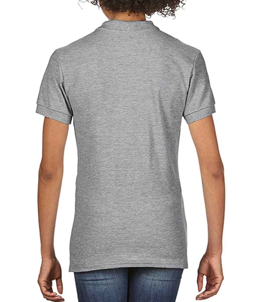 Gildan Ladies SoftStyle Double Pique Polo Shirt in by Gildan — Custom branded clothing by Print Press, featuring premium embroidery produced in our specialist print lab in the UK.