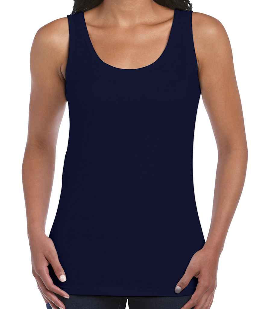 Gildan Ladies SoftStyle Tank Top in by Gildan — Custom branded clothing by Print Press, featuring premium embroidery produced in our specialist print lab in the UK.