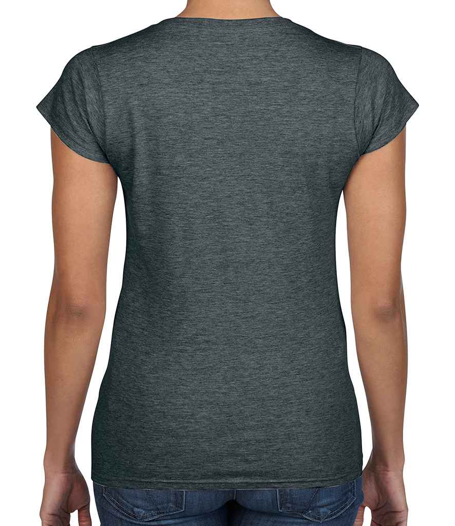 Gildan SoftStyle Ladies V Neck T-Shirt in by Gildan — Custom branded clothing by Print Press, featuring premium embroidery produced in our specialist print lab in the UK.