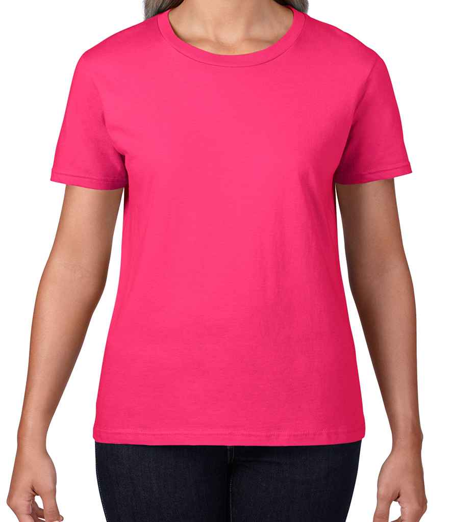 Gildan Ladies Premium Cotton T-Shirt in by Gildan — Custom branded clothing by Print Press, featuring premium embroidery produced in our specialist print lab in the UK.