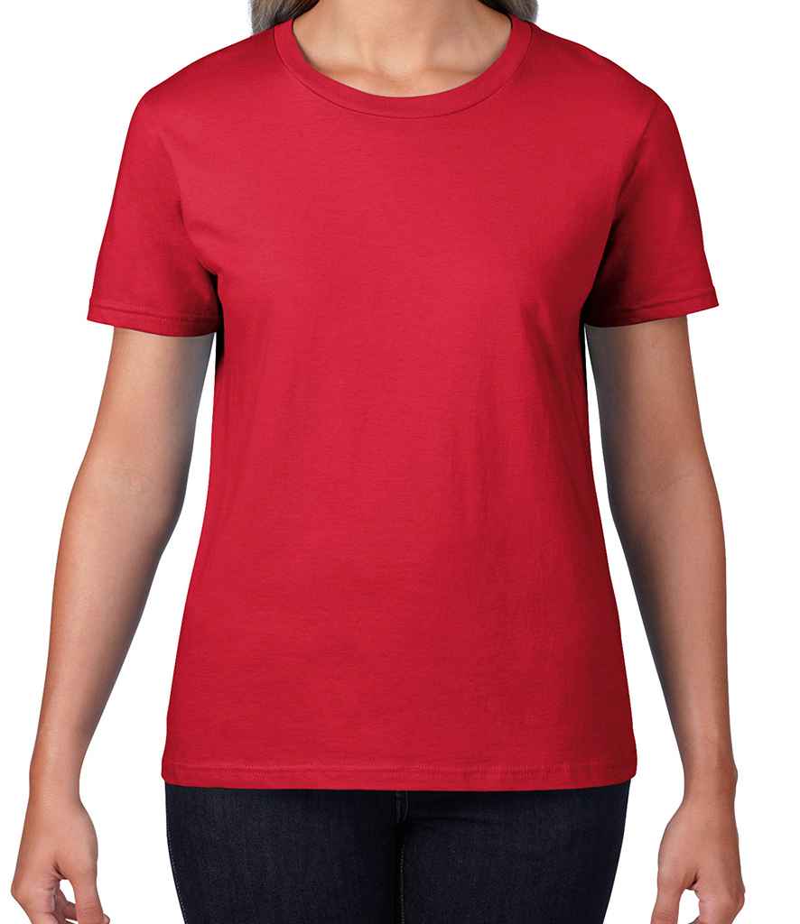 Gildan Ladies Premium Cotton T-Shirt in by Gildan — Custom branded clothing by Print Press, featuring premium embroidery produced in our specialist print lab in the UK.