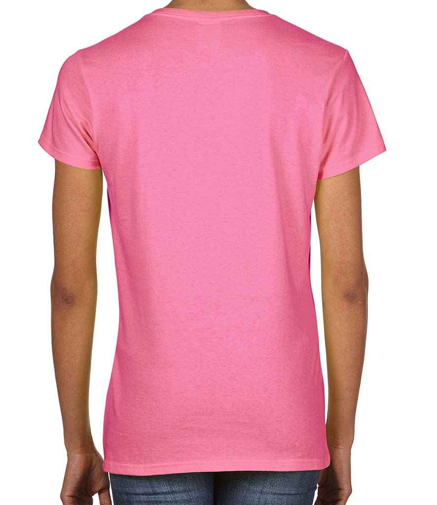 Gildan Ladies Premium Cotton V Neck T-Shirt in by Gildan — Custom branded clothing by Print Press, featuring premium embroidery produced in our specialist print lab in the UK.