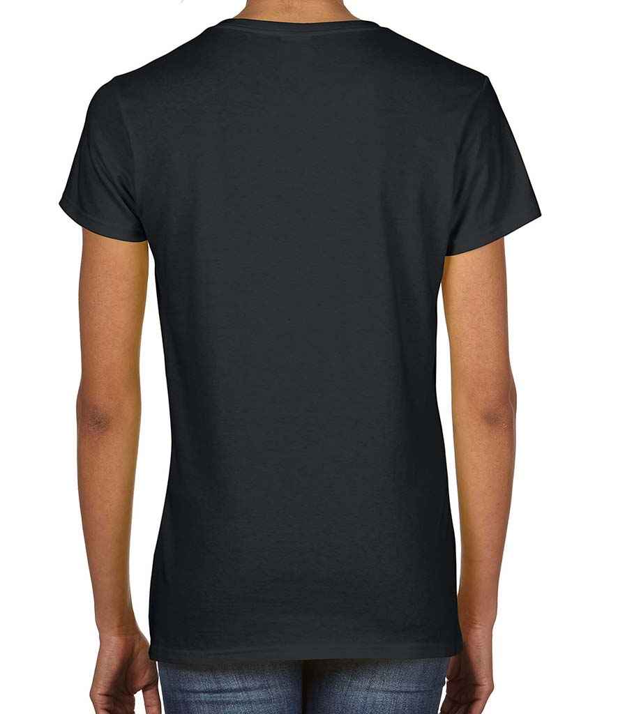 Gildan Ladies Premium Cotton V Neck T-Shirt in by Gildan — Custom branded clothing by Print Press, featuring premium embroidery produced in our specialist print lab in the UK.