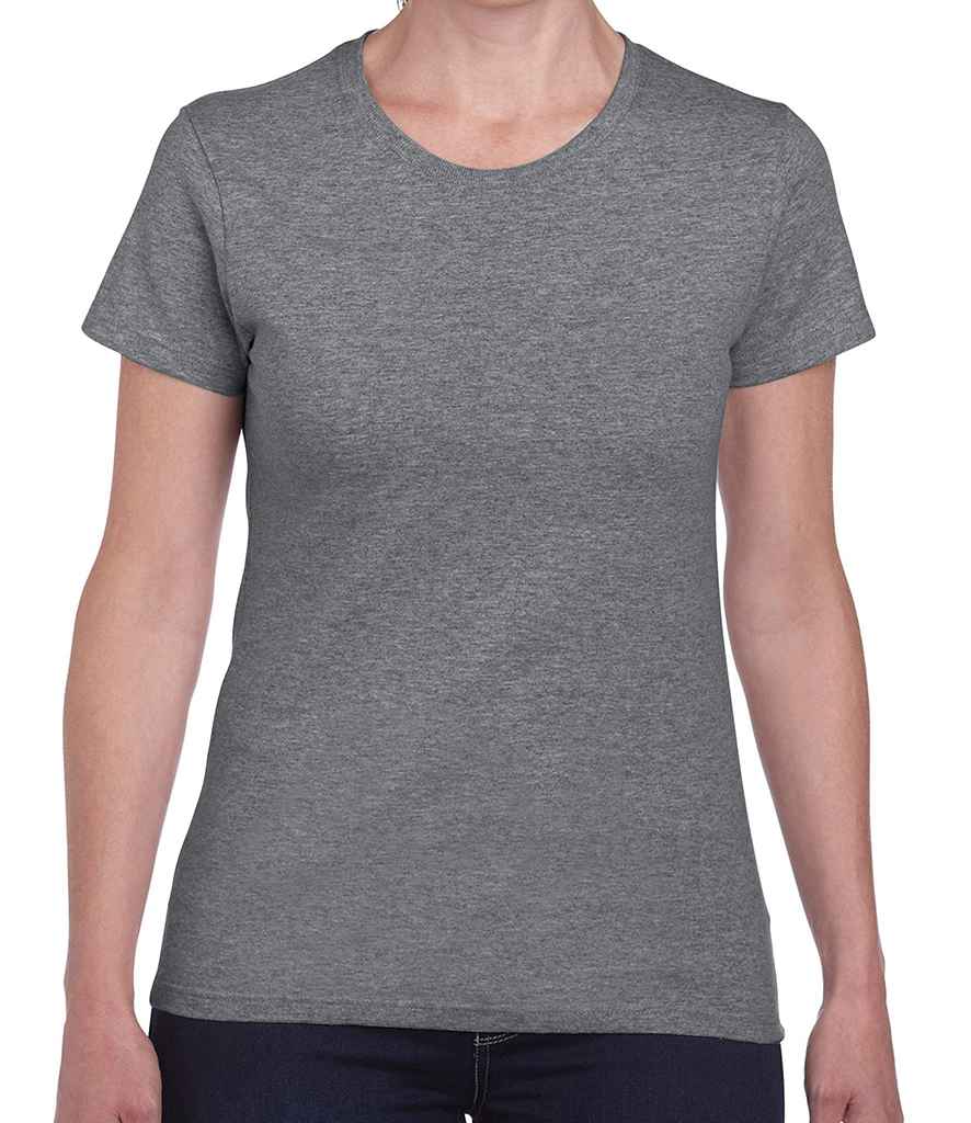 Gildan Ladies Heavy Cotton T-Shirt in Graphite Heather by Gildan — Custom branded clothing by Print Press, featuring premium embroidery produced in our specialist print lab in the UK.