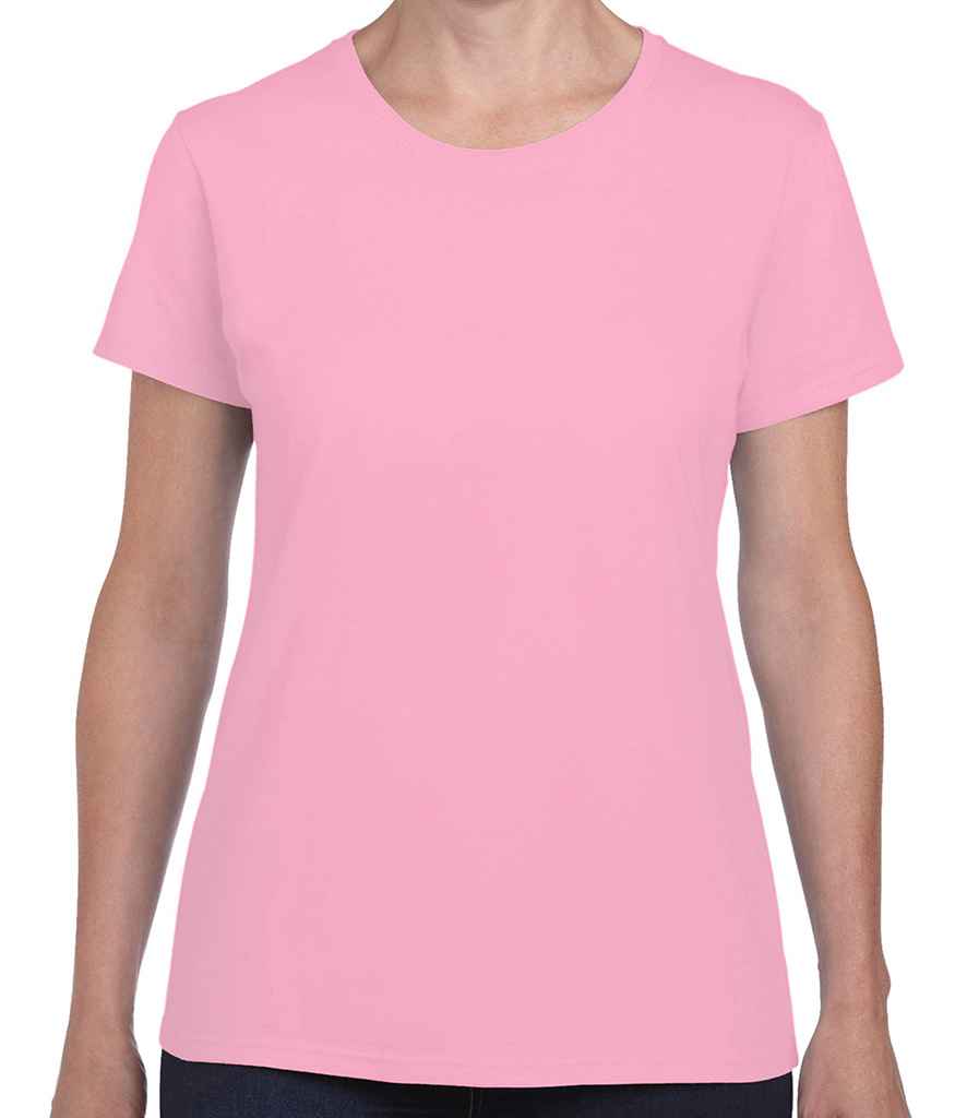 Gildan Ladies Heavy Cotton T-Shirt in Light Pink by Gildan — Custom branded clothing by Print Press, featuring premium embroidery produced in our specialist print lab in the UK.