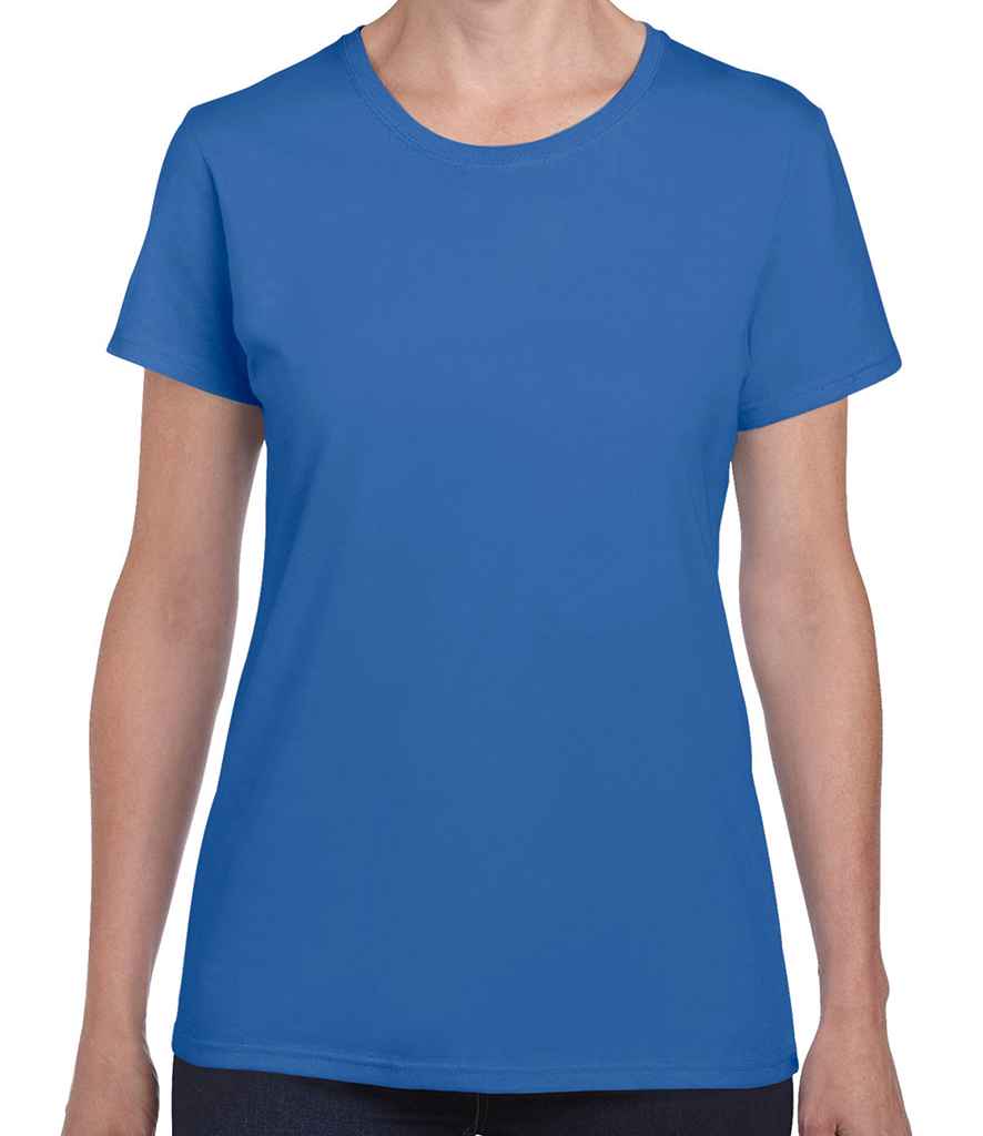 Gildan Ladies Heavy Cotton T-Shirt in Royal Blue by Gildan — Custom branded clothing by Print Press, featuring premium embroidery produced in our specialist print lab in the UK.