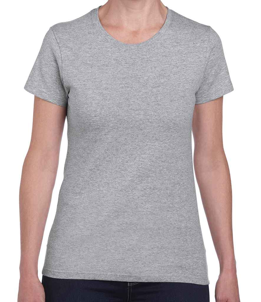 Gildan Ladies Heavy Cotton T-Shirt in Sport Grey by Gildan — Custom branded clothing by Print Press, featuring premium embroidery produced in our specialist print lab in the UK.