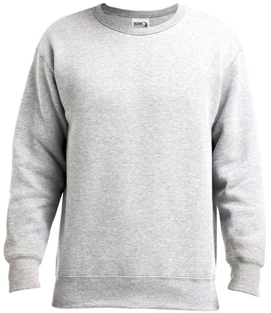 Gildan Hammer Sweatshirt in by Gildan — Custom branded clothing by Print Press, featuring premium embroidery produced in our specialist print lab in the UK.