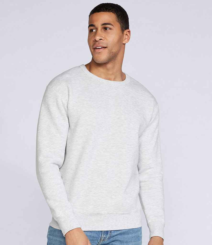 Gildan Hammer Sweatshirt in Ash by Gildan — Custom branded clothing by Print Press, featuring premium embroidery produced in our specialist print lab in the UK.
