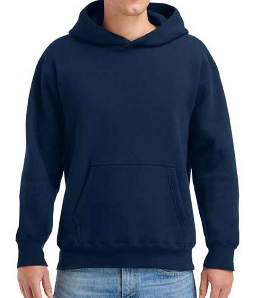 Gildan Hammer Hooded Sweatshirt in Sport Dark Navy by Gildan — Custom branded clothing by Print Press, featuring premium embroidery produced in our specialist print lab in the UK.