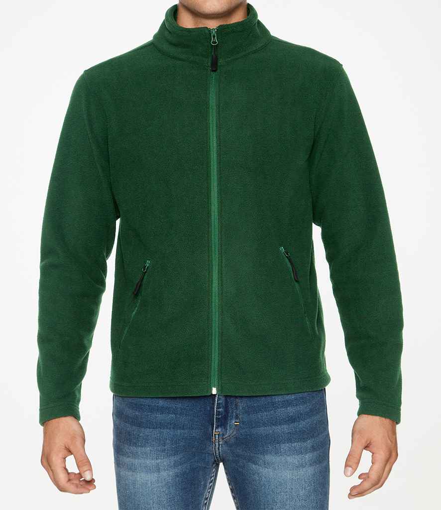 Gildan Hammer Micro Fleece Jacket in Forest Green by Gildan — Custom branded clothing by Print Press, featuring premium embroidery produced in our specialist print lab in the UK.