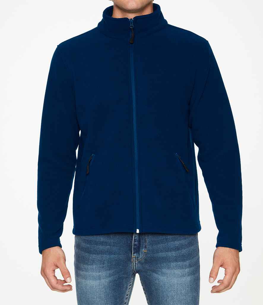 Gildan Hammer Micro Fleece Jacket in Navy by Gildan — Custom branded clothing by Print Press, featuring premium embroidery produced in our specialist print lab in the UK.