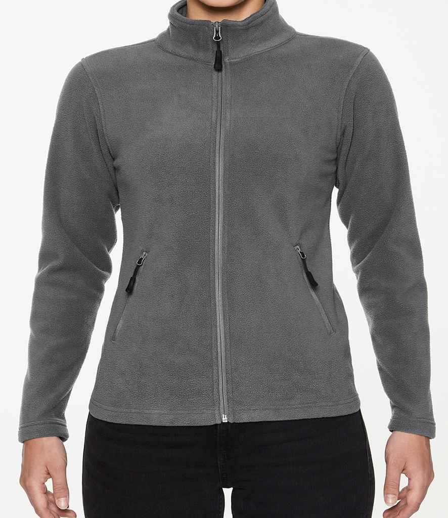 Gildan Hammer Ladies Micro Fleece Jacket in Charcoal by Gildan — Custom branded clothing by Print Press, featuring premium embroidery produced in our specialist print lab in the UK.