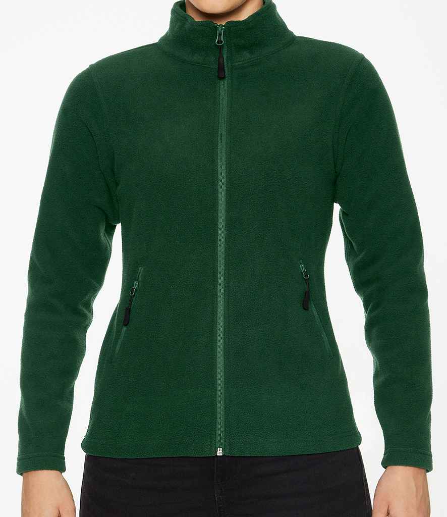 Gildan Hammer Ladies Micro Fleece Jacket in Forest Green by Gildan — Custom branded clothing by Print Press, featuring premium embroidery produced in our specialist print lab in the UK.