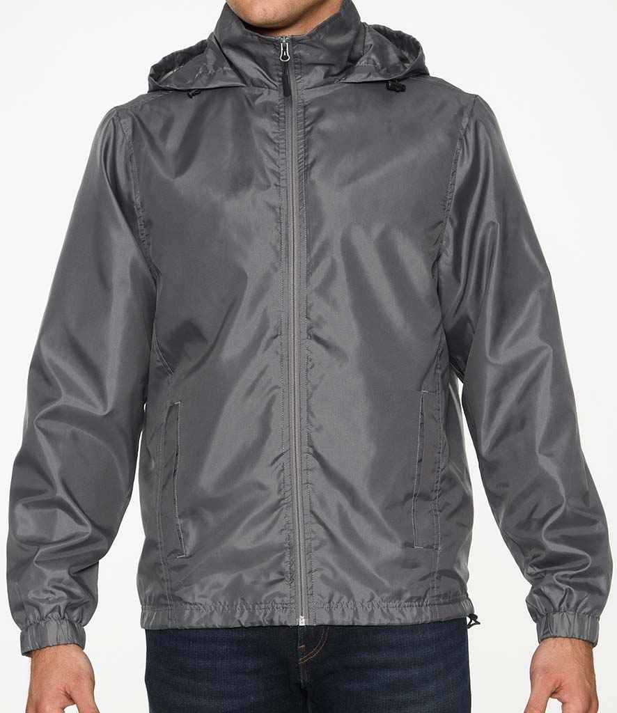 Gildan Hammer Windwear Jacket in Charcoal by Gildan — Custom branded clothing by Print Press, featuring premium embroidery produced in our specialist print lab in the UK.