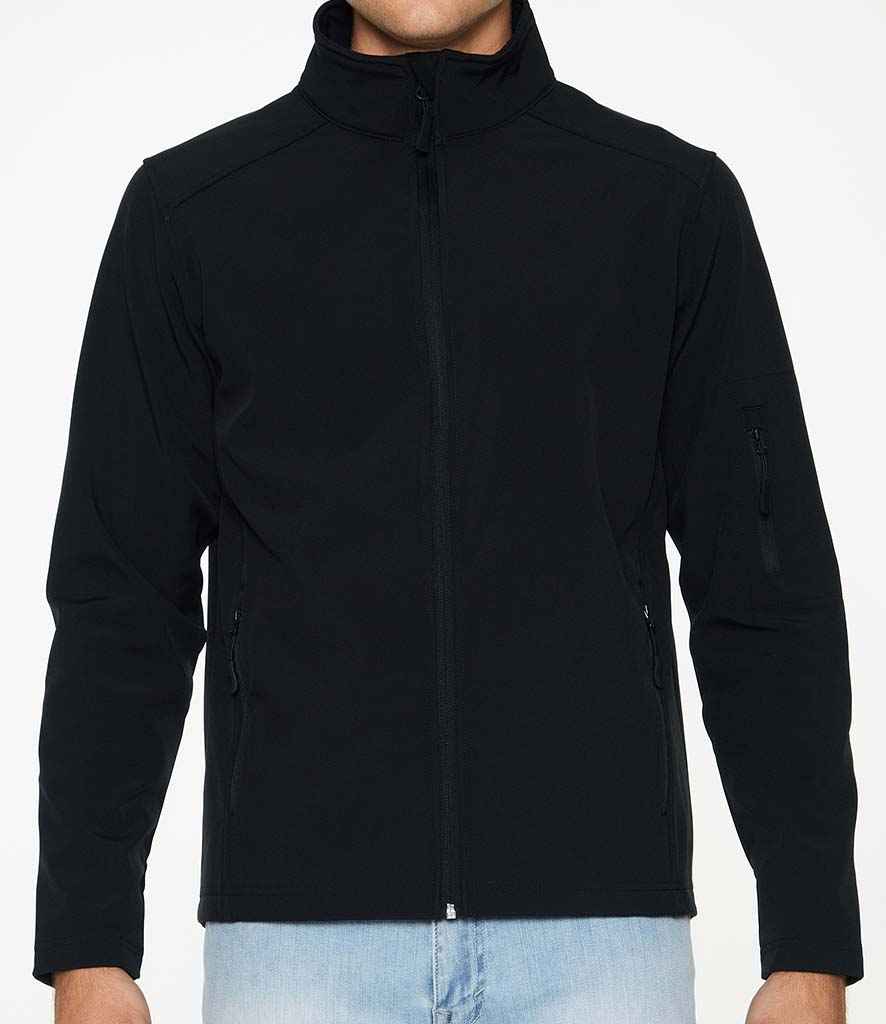 Gildan Hammer Soft Shell Jacket in Black by Gildan — Custom branded clothing by Print Press, featuring premium embroidery produced in our specialist print lab in the UK.