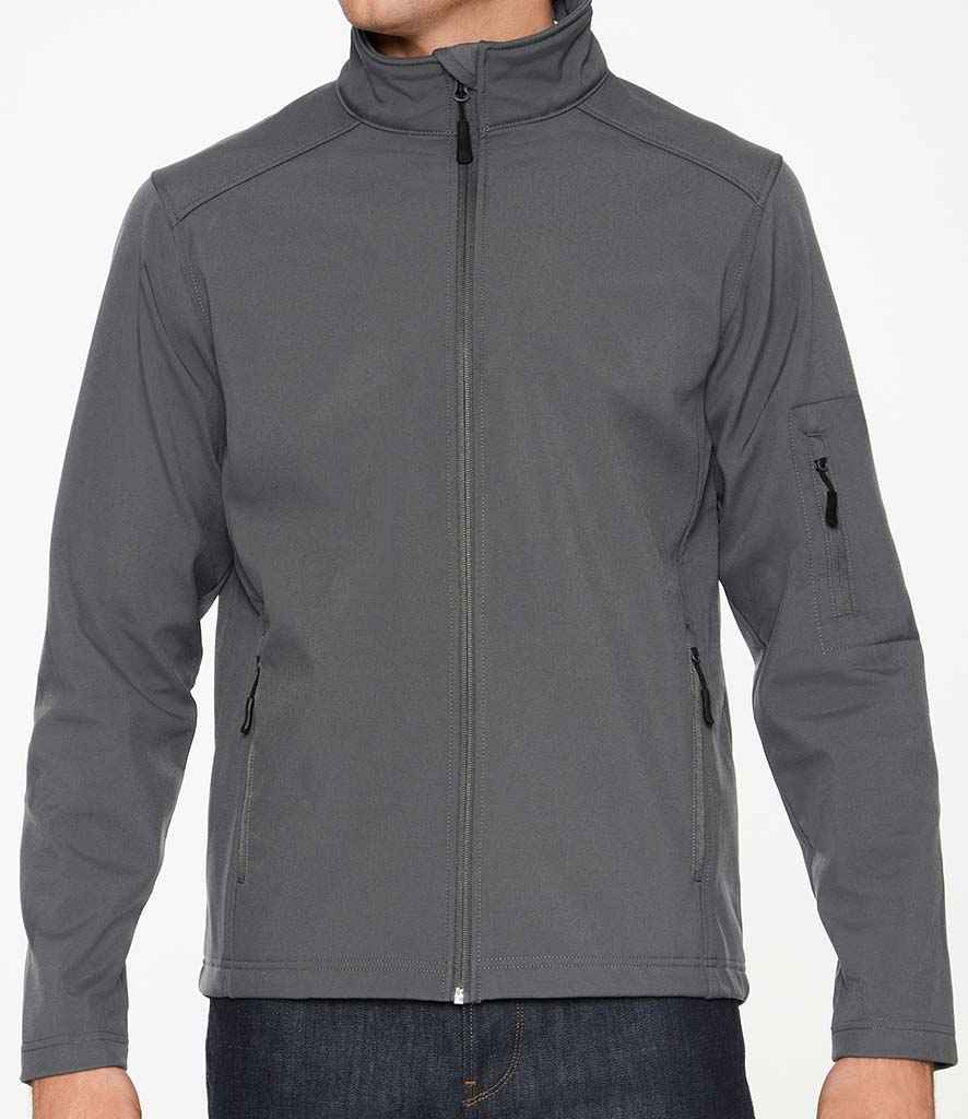 Gildan Hammer Soft Shell Jacket in Charcoal by Gildan — Custom branded clothing by Print Press, featuring premium embroidery produced in our specialist print lab in the UK.