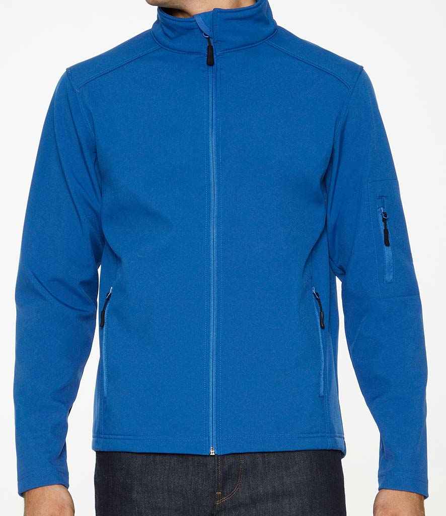 Gildan Hammer Soft Shell Jacket in Royal Blue by Gildan — Custom branded clothing by Print Press, featuring premium embroidery produced in our specialist print lab in the UK.