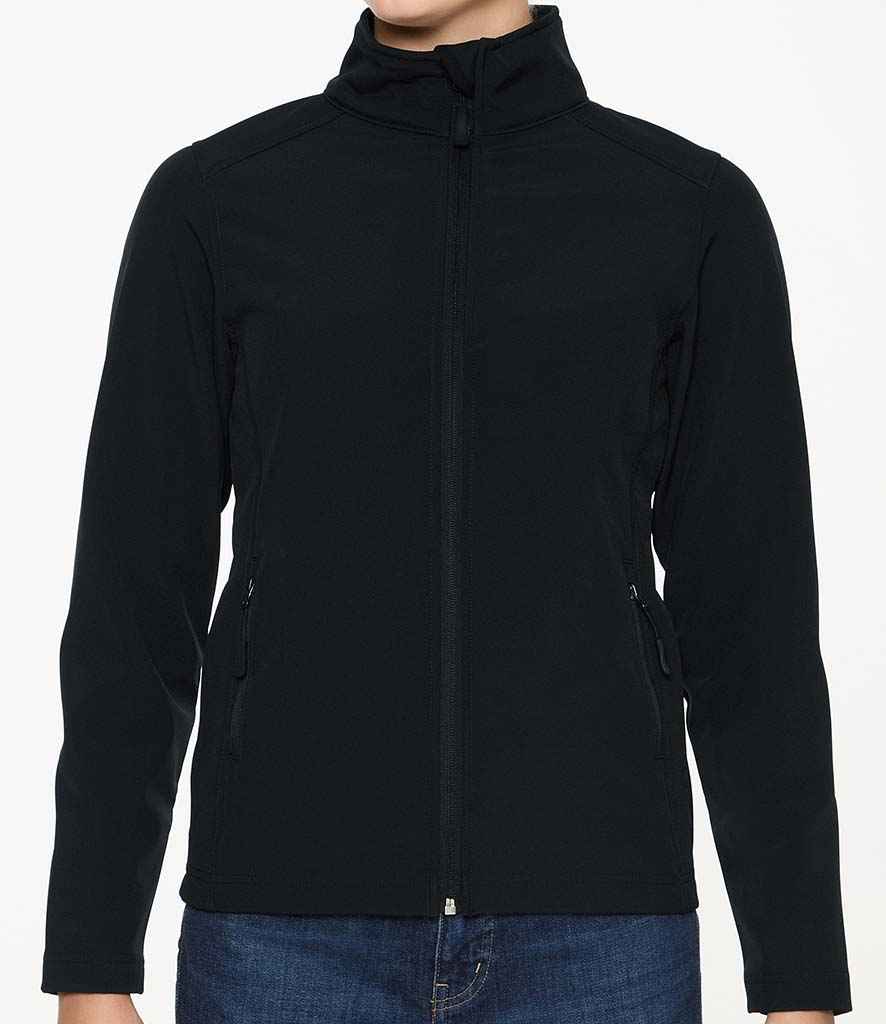 Gildan Hammer Ladies Soft Shell Jacket in Black by Gildan — Custom branded clothing by Print Press, featuring premium embroidery produced in our specialist print lab in the UK.