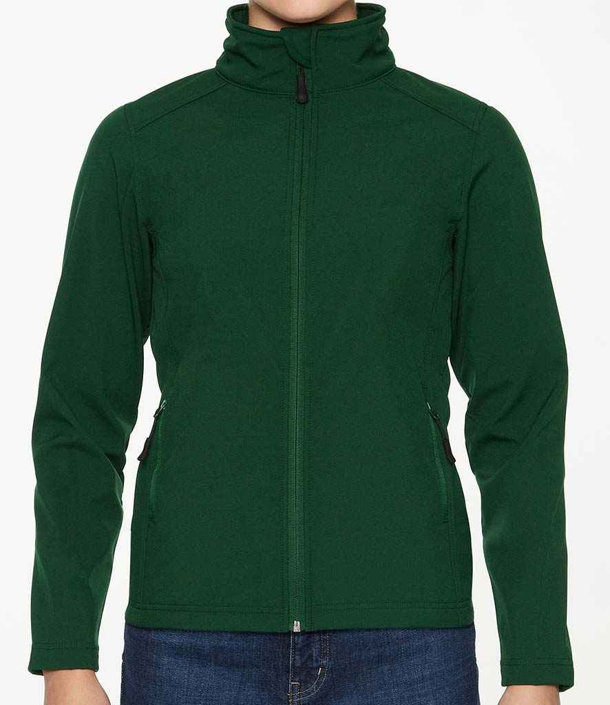 Gildan Hammer Ladies Soft Shell Jacket in Forest Green by Gildan — Custom branded clothing by Print Press, featuring premium embroidery produced in our specialist print lab in the UK.