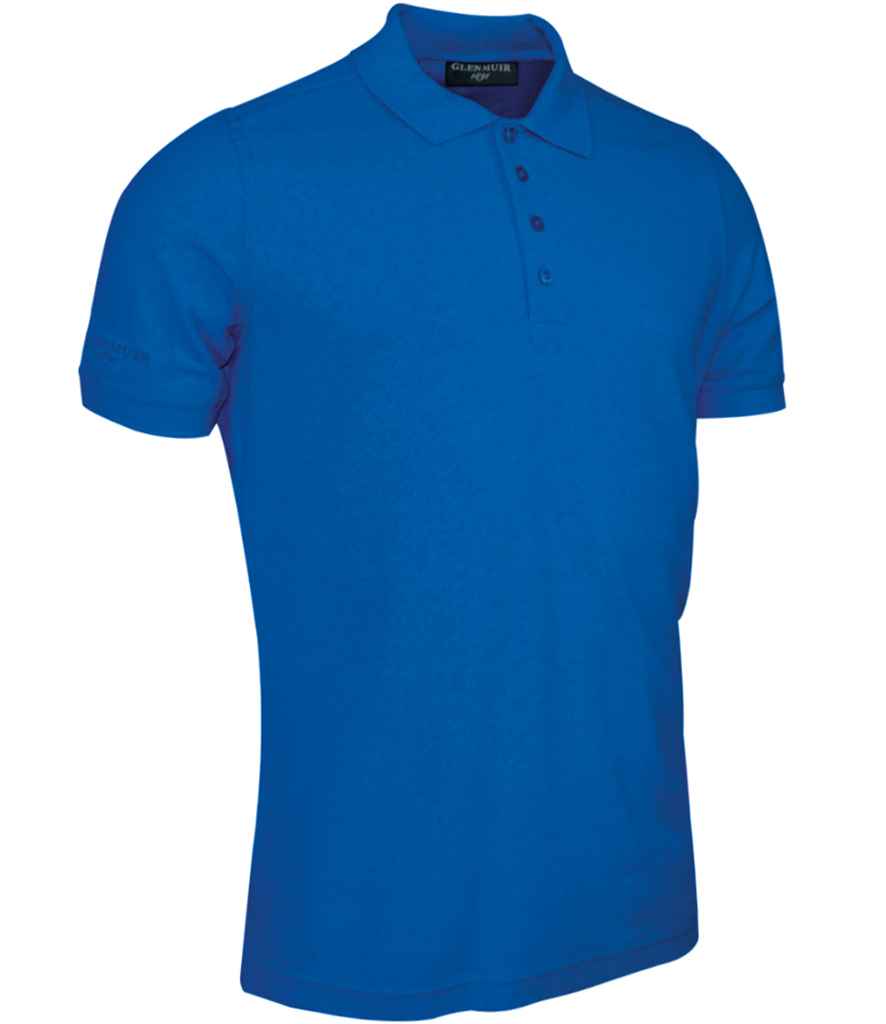 Glenmuir Classic Fit Pique Polo Shirt in Ascot Blue by Glenmuir — Custom branded clothing by Print Press, featuring premium embroidery produced in our specialist print lab in the UK.