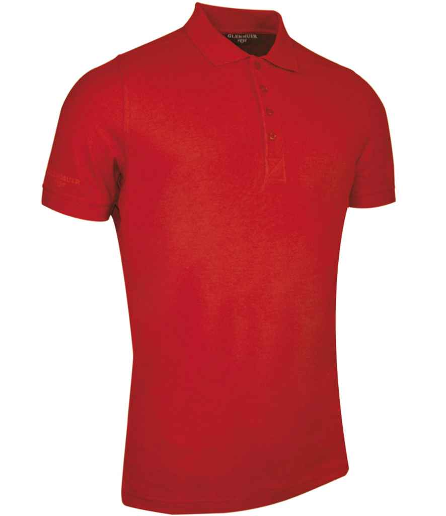 Glenmuir Classic Fit Pique Polo Shirt in Garnet by Glenmuir — Custom branded clothing by Print Press, featuring premium embroidery produced in our specialist print lab in the UK.