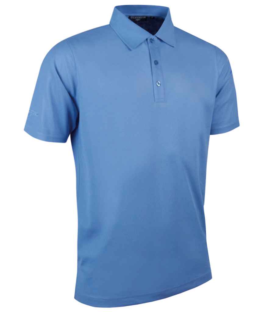 Glenmuir Performance Pique Polo Shirt in Light Blue by Glenmuir — Custom branded clothing by Print Press, featuring premium embroidery produced in our specialist print lab in the UK.