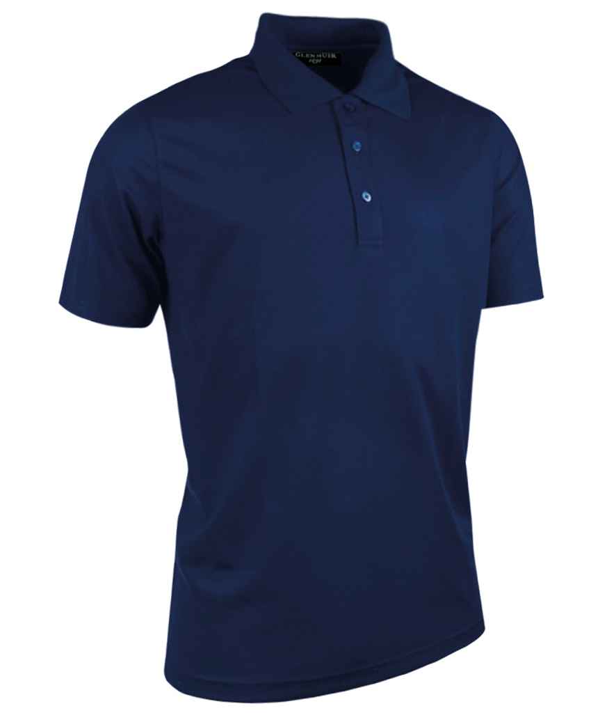 Glenmuir Performance Pique Polo Shirt in Navy by Glenmuir — Custom branded clothing by Print Press, featuring premium embroidery produced in our specialist print lab in the UK.
