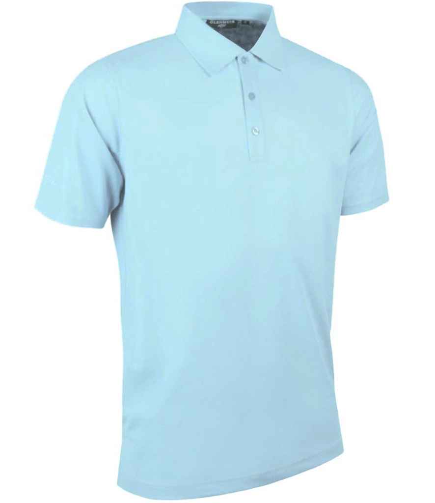 Glenmuir Performance Pique Polo Shirt in Paradise Blue by Glenmuir — Custom branded clothing by Print Press, featuring premium embroidery produced in our specialist print lab in the UK.