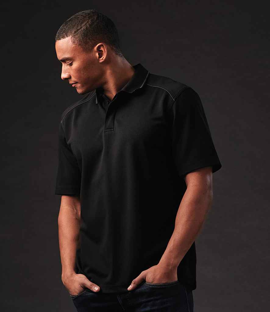Stormtech Endurance HD Polo Shirt in Black Dolphin by Stormtech — Custom branded clothing by Print Press, featuring premium embroidery produced in our specialist print lab in the UK.