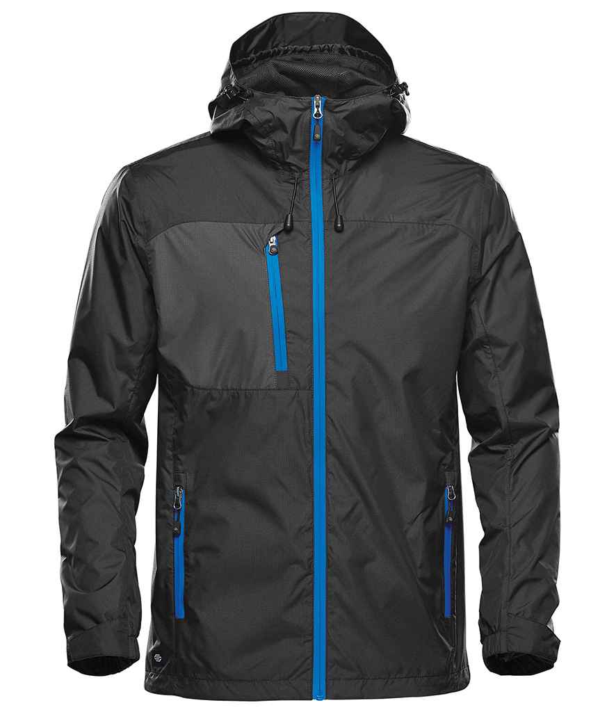 Stormtech Olympia Shell Jacket in Black Azure by Stormtech — Custom branded clothing by Print Press, featuring premium embroidery produced in our specialist print lab in the UK.