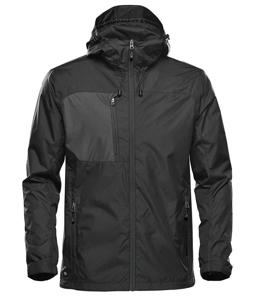 Stormtech Olympia Shell Jacket in Black Black by Stormtech — Custom branded clothing by Print Press, featuring premium embroidery produced in our specialist print lab in the UK.