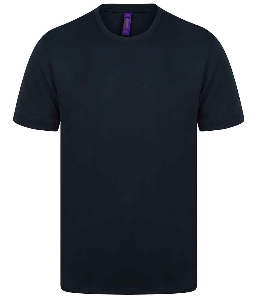 Henbury HiCool Performance T-Shirt in Navy by Henbury — Custom branded clothing by Print Press, featuring premium embroidery produced in our specialist print lab in the UK.