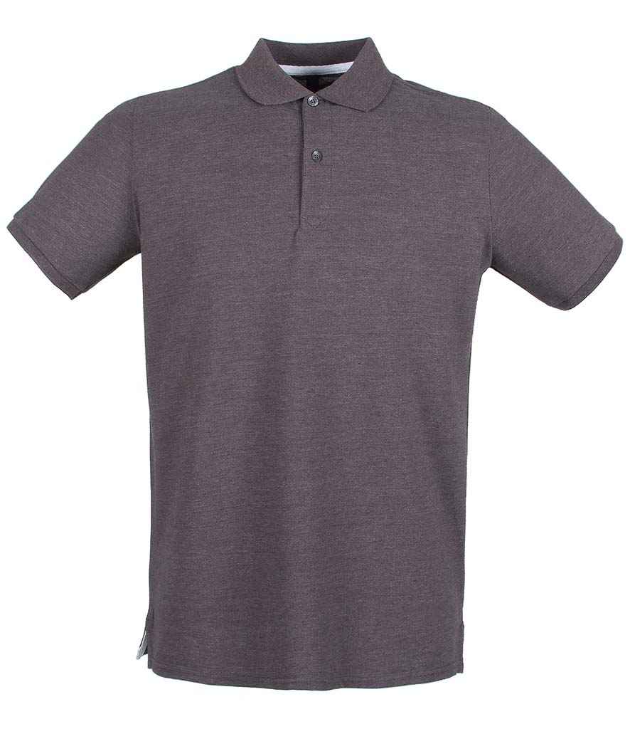 Henbury Modern Fit Cotton Pique Polo Shirt - (2nd Colours) in Charcoal by Henbury — Custom branded clothing by Print Press, featuring premium embroidery produced in our specialist print lab in the UK.