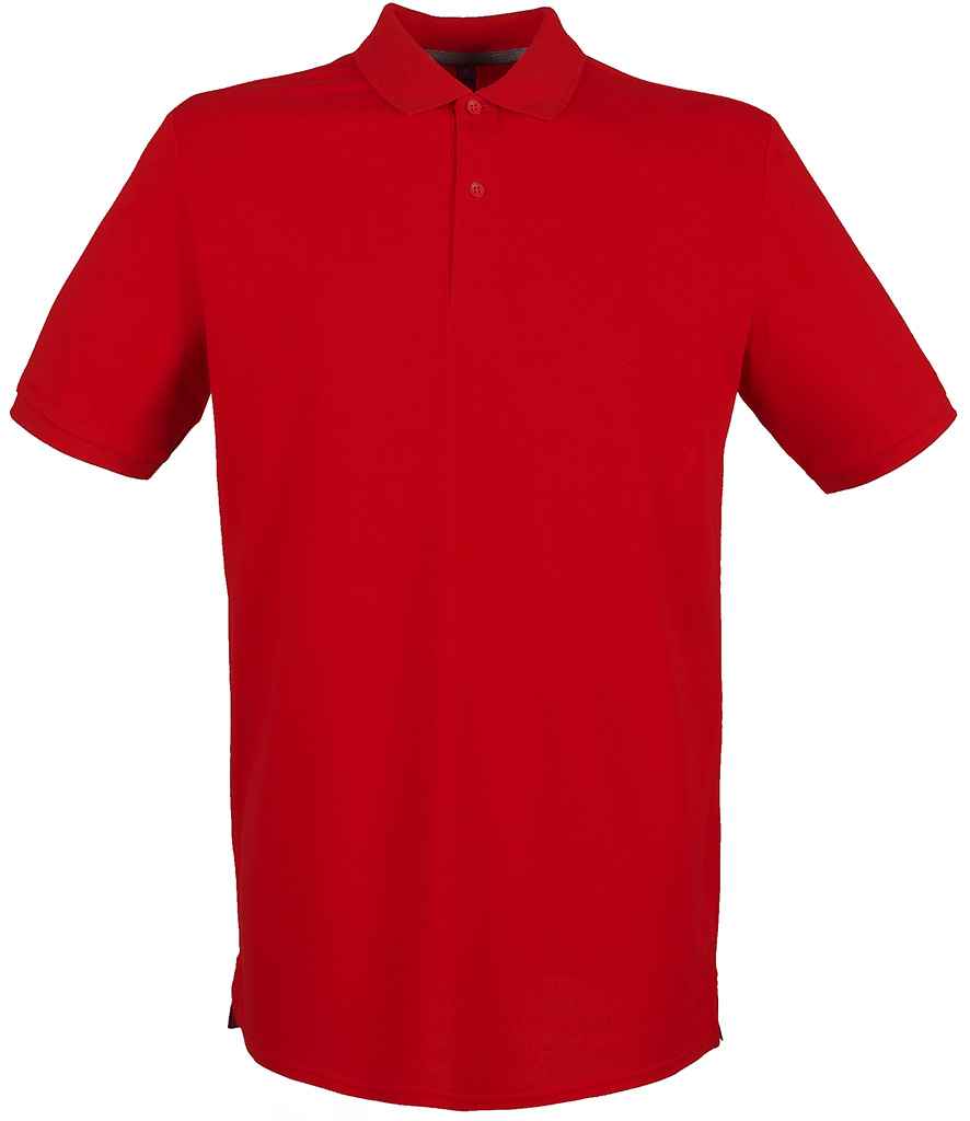 Henbury Modern Fit Cotton Pique Polo Shirt - (2nd Colours) in Classic Red by Henbury — Custom branded clothing by Print Press, featuring premium embroidery produced in our specialist print lab in the UK.