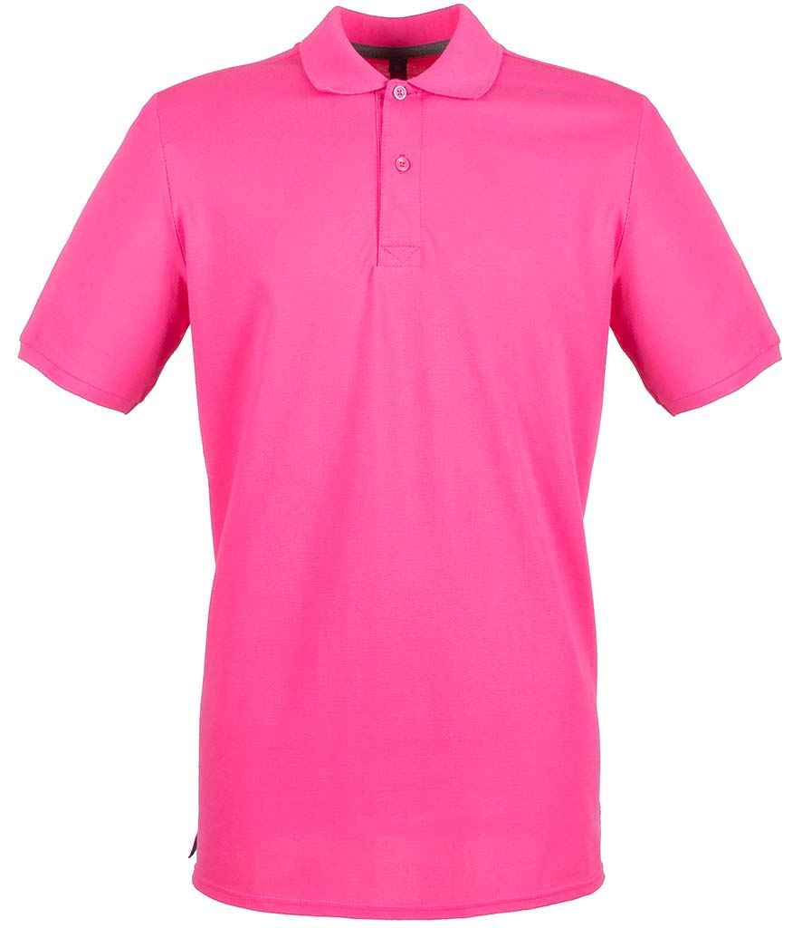 Henbury Modern Fit Cotton Pique Polo Shirt - (2nd Colours) in Fuchsia by Henbury — Custom branded clothing by Print Press, featuring premium embroidery produced in our specialist print lab in the UK.