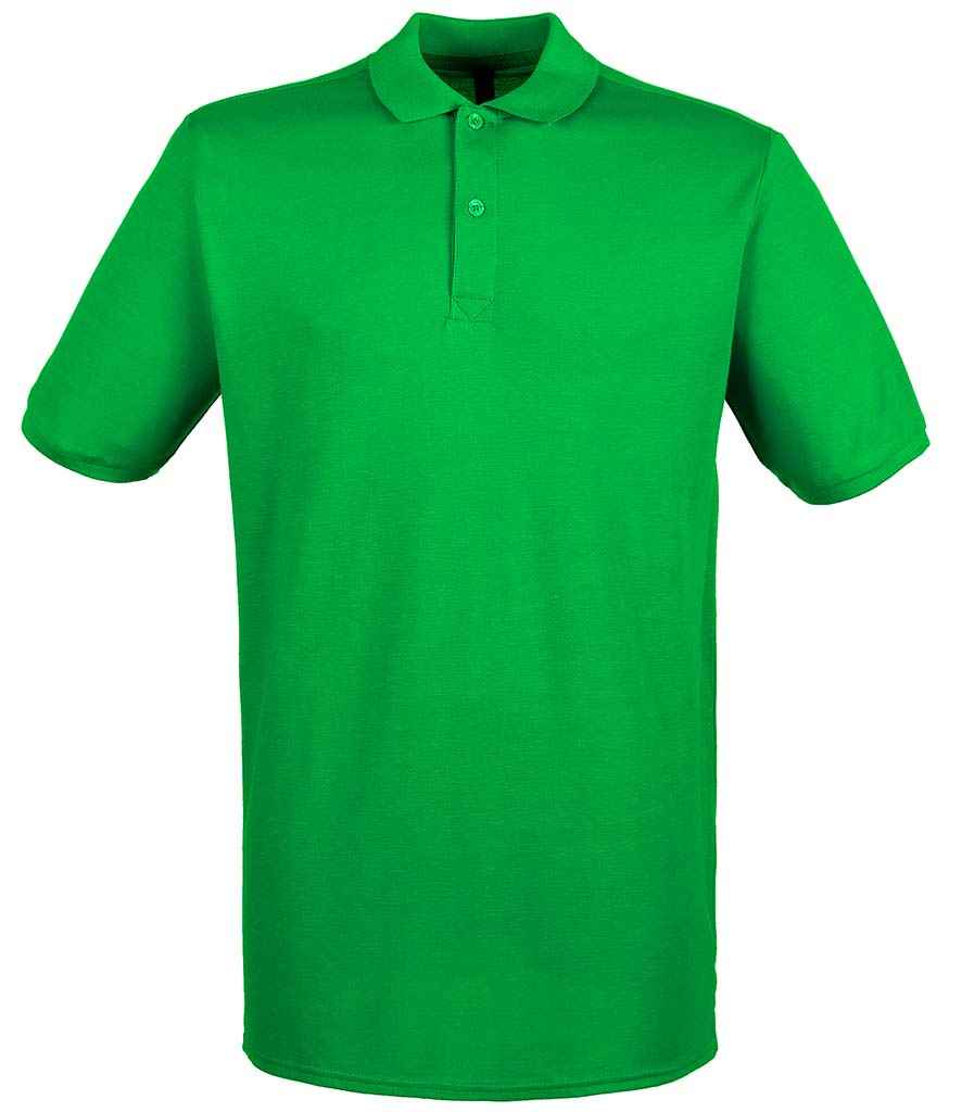 Henbury Modern Fit Cotton Pique Polo Shirt - (2nd Colours) in Kelly Green by Henbury — Custom branded clothing by Print Press, featuring premium embroidery produced in our specialist print lab in the UK.