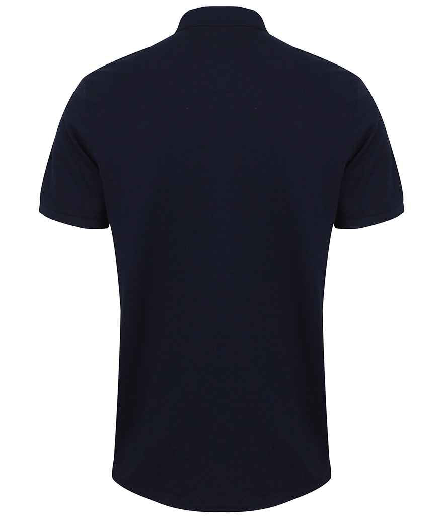 Henbury Modern Fit Cotton Pique Polo Shirt in by Henbury — Custom branded clothing by Print Press, featuring premium embroidery produced in our specialist print lab in the UK.