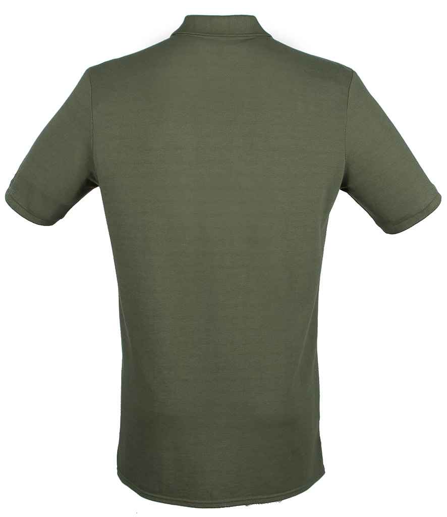 Henbury Modern Fit Cotton Pique Polo Shirt in by Henbury — Custom branded clothing by Print Press, featuring premium embroidery produced in our specialist print lab in the UK.