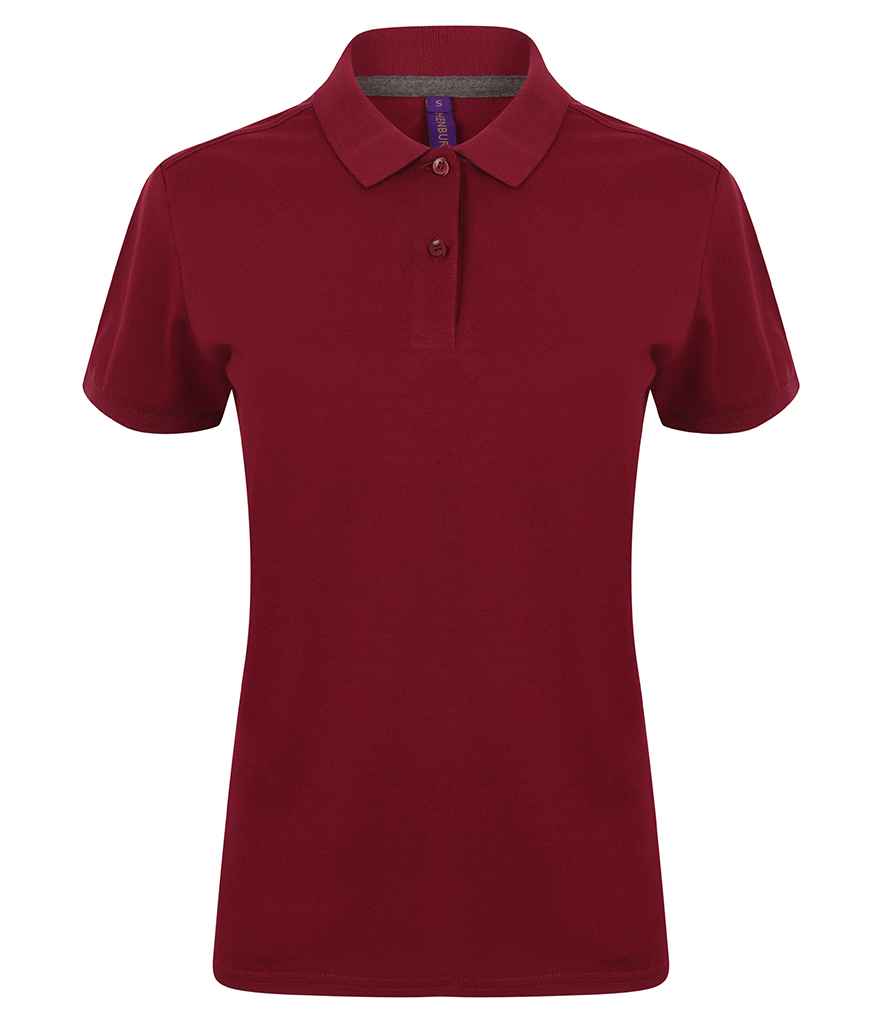 Henbury Ladies Modern Fit Cotton Pique Polo Shirt in by Henbury — Custom branded clothing by Print Press, featuring premium embroidery produced in our specialist print lab in the UK.