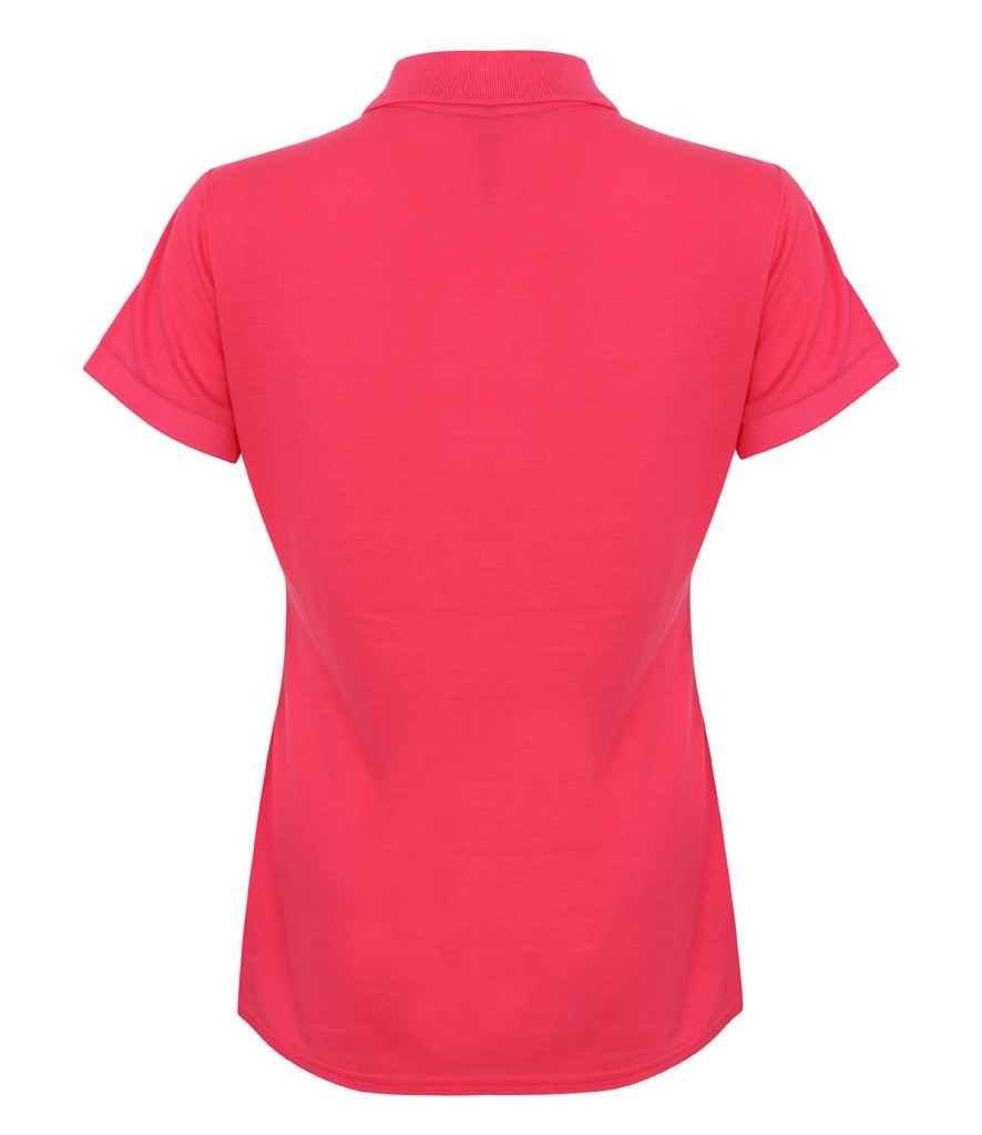 Henbury Ladies Modern Fit Cotton Pique Polo Shirt in by Henbury — Custom branded clothing by Print Press, featuring premium embroidery produced in our specialist print lab in the UK.