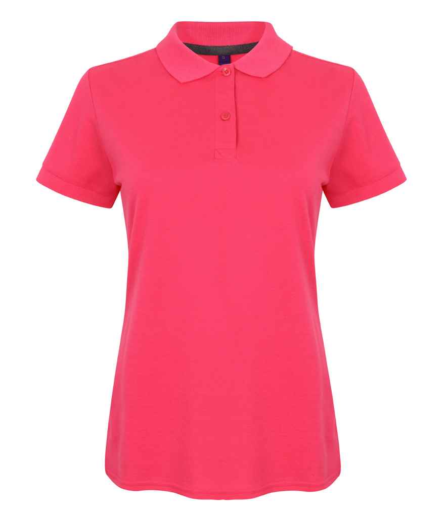 Henbury Ladies Modern Fit Cotton Pique Polo Shirt in by Henbury — Custom branded clothing by Print Press, featuring premium embroidery produced in our specialist print lab in the UK.
