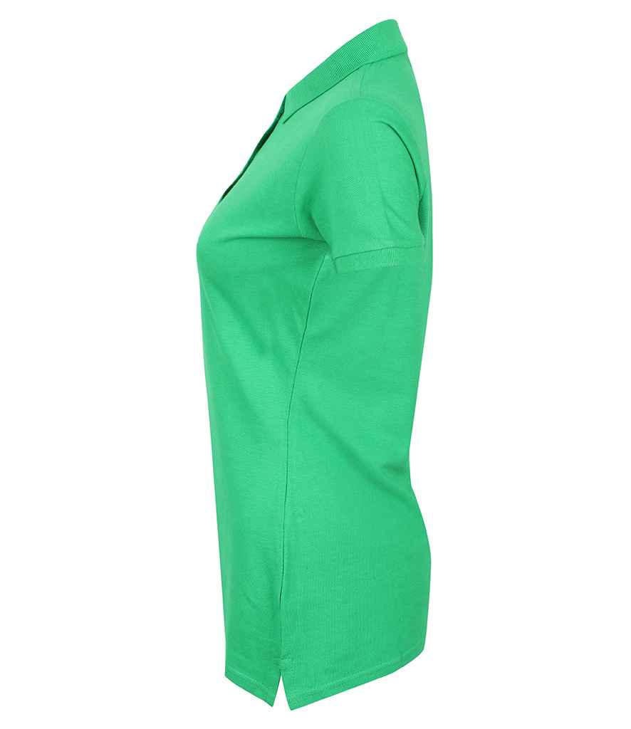 Henbury Ladies Modern Fit Cotton Pique Polo Shirt in by Henbury — Custom branded clothing by Print Press, featuring premium embroidery produced in our specialist print lab in the UK.