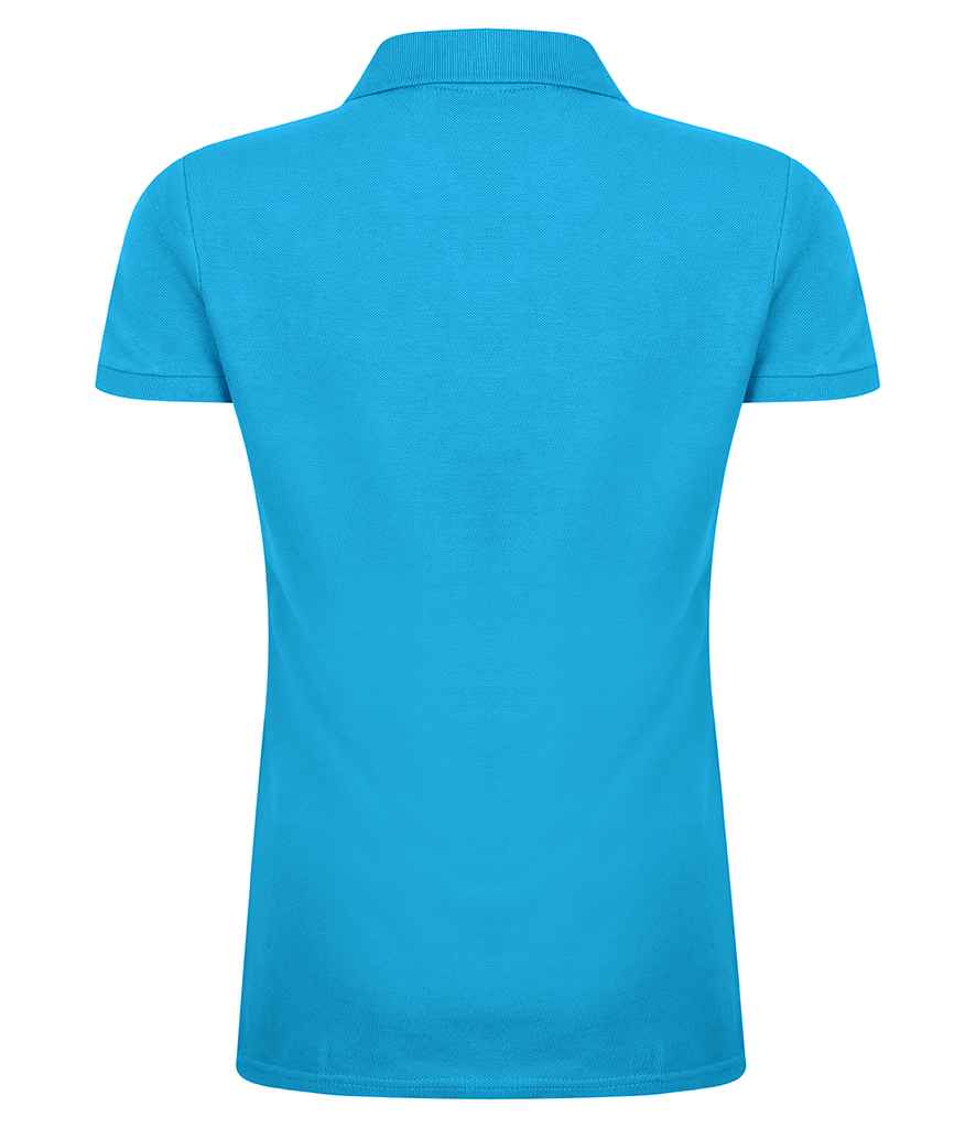 Henbury Ladies Modern Fit Cotton Pique Polo Shirt in by Henbury — Custom branded clothing by Print Press, featuring premium embroidery produced in our specialist print lab in the UK.