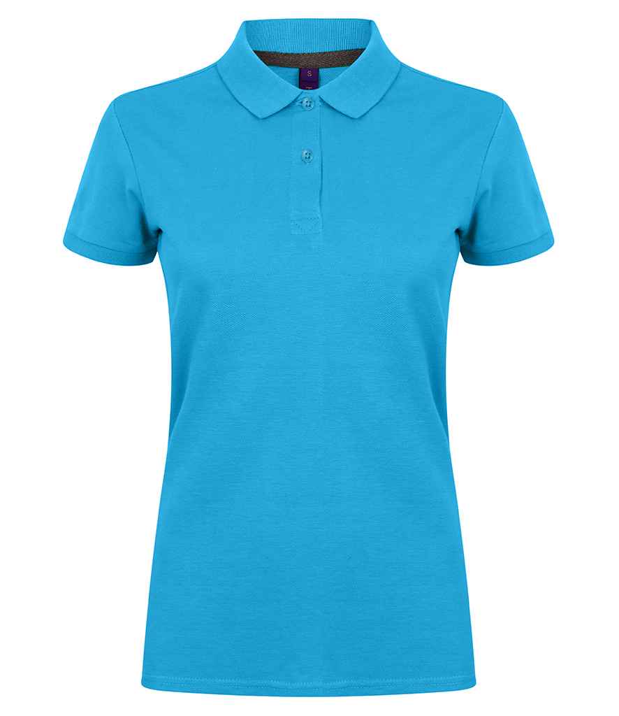 Henbury Ladies Modern Fit Cotton Pique Polo Shirt in by Henbury — Custom branded clothing by Print Press, featuring premium embroidery produced in our specialist print lab in the UK.